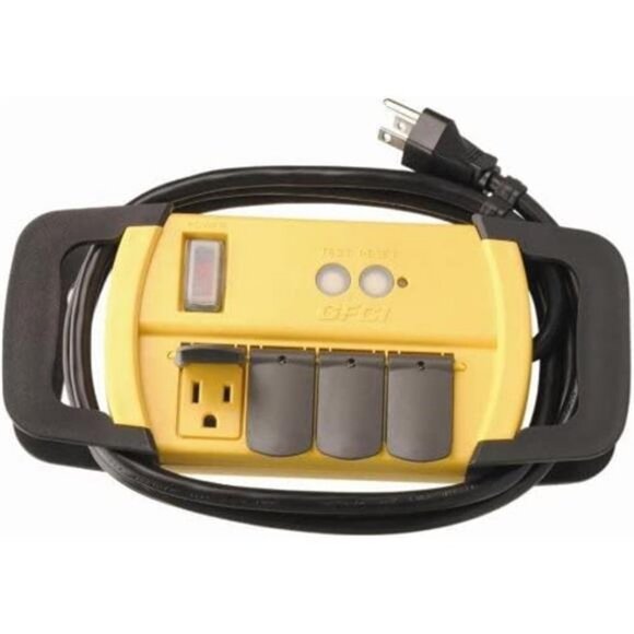 Coleman Cable 04644 4-Outlet GFCI Power Strip with 6-Feet Cord, 15-Amp - Picture 2 of 4